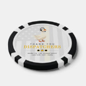 Aangepaste 911-dispatchgans met headset Bedankt Poker Chips (Enkel)