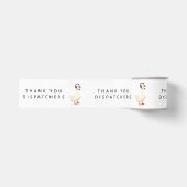 Aangepaste 911-dispatchgans met hoofdtelefoon grosgrain lint (Voorkant)