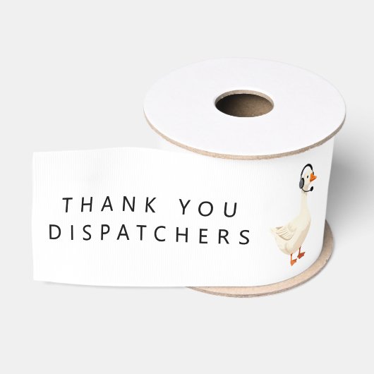 Aangepaste 911-dispatchgans met hoofdtelefoon grosgrain lint (Spoel)