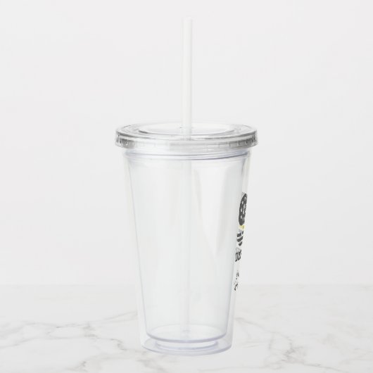 Aangepaste 911 verzender Vlag op gele lijn Acryl Drinkbeker (Rechts)