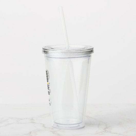 Aangepaste 911 verzender Vlag op gele lijn Acryl Drinkbeker (Links)