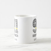 Aangepaste 911 verzender Vlag op gele lijn Koffiemok (Center)