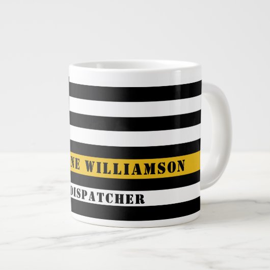 Aangepaste 911 verzender VS vlag met gouden lijn Grote Koffiekop (Voorkant rechts)