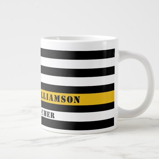 Aangepaste 911 verzender VS vlag met gouden lijn Grote Koffiekop (Rechts)