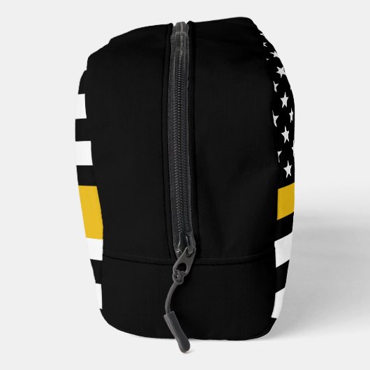 Aangepaste 911 verzender VS vlag met gouden lijn Toilettasje (Rechts)