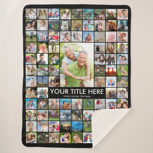 Aangepaste 92-fotokleuren voor kleurenweergave sherpa deken (Voorkant)