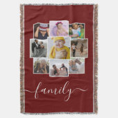 Aangepaste 9 foto- en tekstfotocollage deken (Voorkant Verticaal)