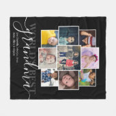 Aangepaste 9 foto- en tekstfotocollage fleece deken (Voorkant (Horizontaal))