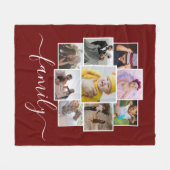 Aangepaste 9 foto- en tekstfotocollage fleece deken (Voorkant (Horizontaal))
