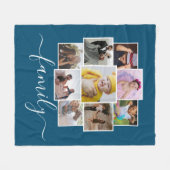 Aangepaste 9 foto- en tekstfotocollage fleece deken (Voorkant (Horizontaal))