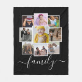 Aangepaste 9 foto- en tekstfotocollage fleece deken (Voorkant)