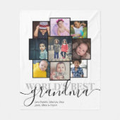 Aangepaste 9 foto- en tekstfotocollage fleece deken (Voorkant)