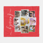 Aangepaste 9 foto- en tekstfotocollage fleece deken (Voorkant (Horizontaal))