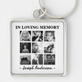 Aangepaste 9 foto-herinnering Ter liefdevolle heri Sleutelhanger (Voorkant)