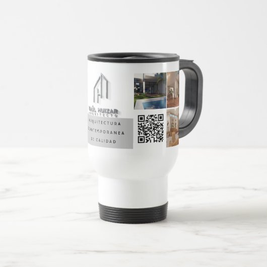 Aangepaste 9 foto-inkuilreismotief reisbeker (Voorkant rechts)