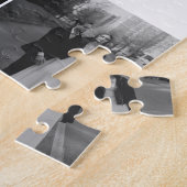 Aangepaste 9-foto koppel 1 jaar jubileum legpuzzel (Zijkant)