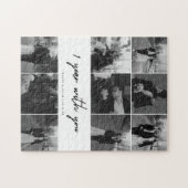 Aangepaste 9-foto koppel 1 jaar jubileum legpuzzel (Horizontaal)