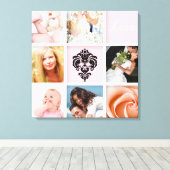 Aangepaste 9-Foto op Canvas, Wit Lijst Sjabloon Canvas Afdruk (Insitu (Houten vloer))