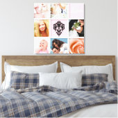 Aangepaste 9-Foto op Canvas, Wit Lijst Sjabloon Canvas Afdruk (Insitu (Slaapkamer))