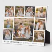 Aangepaste 9 foto-raster Gelukkige Moederdag Aande Fotoplaat (Zijkant)