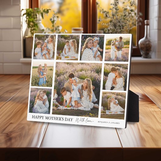 Aangepaste 9 foto-raster Gelukkige Moederdag Aande Fotoplaat