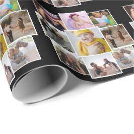 Aangepaste 9 fotocollage cadeaupapier