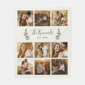 Aangepaste 9 fotocollage fleece deken (Voorkant)