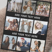 Aangepaste 9 fotocollage fleece deken