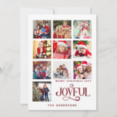 Aangepaste 9 foto's Kerstmis Feestdagenkaart (Voorkant)