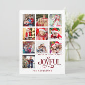 Aangepaste 9 foto's Kerstmis Feestdagenkaart (Staand voorkant)