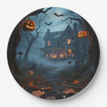 Aangepaste 9 "Round Halloween Borden