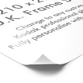 Aangepaste A4-foto Afdruk GB Lijst formaat (Hoek)