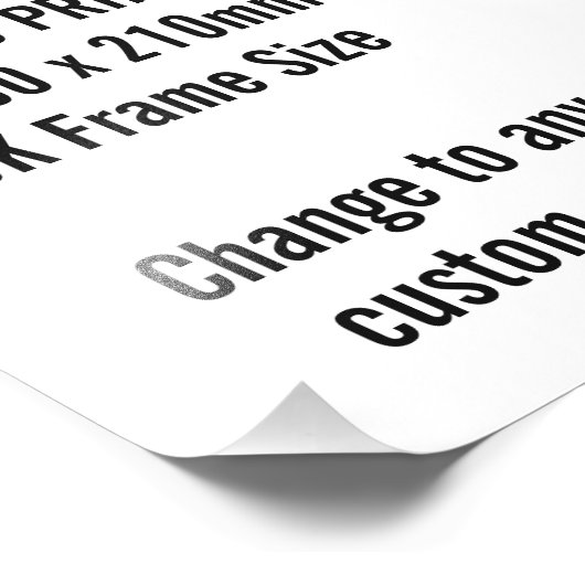 Aangepaste A5-foto Afdruk GB Lijst formaat (Hoek)