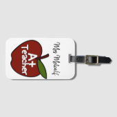 Aangepaste A + leraar Bagagelabel (Voorkant (horizontaal))