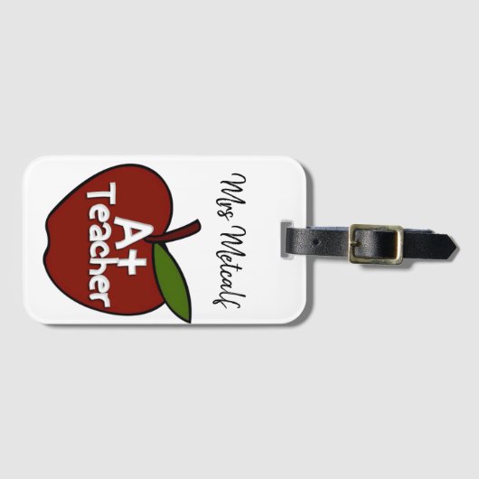 Aangepaste A + leraar Bagagelabel (Voorkant (horizontaal))