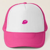 Aangepaste "A" Monogram Letter met Hot Pink Text-P Trucker Pet (Voorkant)
