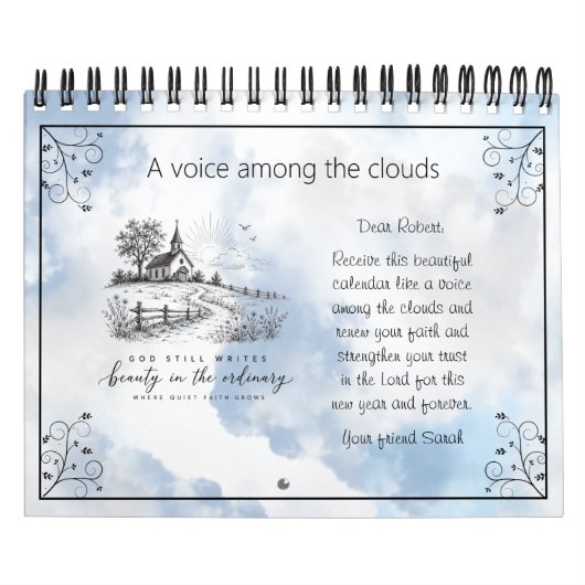 Aangepaste A Stem Onder de Wolken Christelijk Kalender (Hoes)