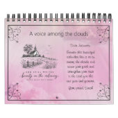 Aangepaste A Voice Among the Clouds Roze Christeli Kalender (Hoes)