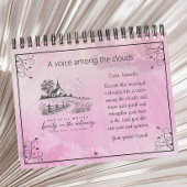 Aangepaste A Voice Among the Clouds Roze Christeli Kalender