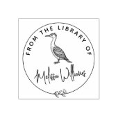 Aangepaste aalscholver Ex Libris uit het bibliothe Rubberstempel (Afrduk)