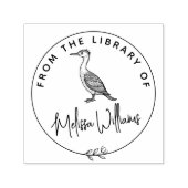 Aangepaste aalscholver Ex Libris uit het bibliothe Zelfinktende Stempel (Design)