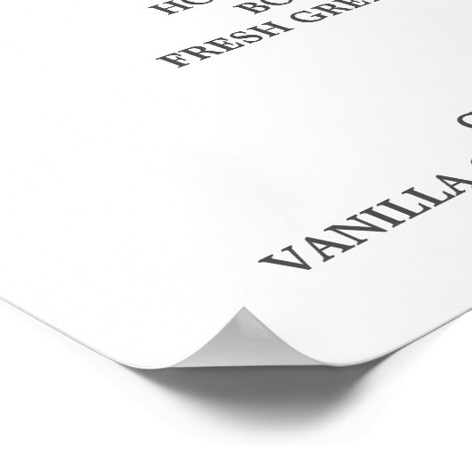 Aangepaste aanbieding - Menu-Poster Poster (Hoek)