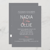 Aangepaste aanbieding | Uitnodiging tot weddenscha (Voorkant / Achterkant)