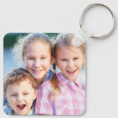 Aangepaste aandenken familiefoto sleutelhanger (Achterkant)
