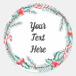 Aangepaste aandenken Kerstmis Ronde Sticker