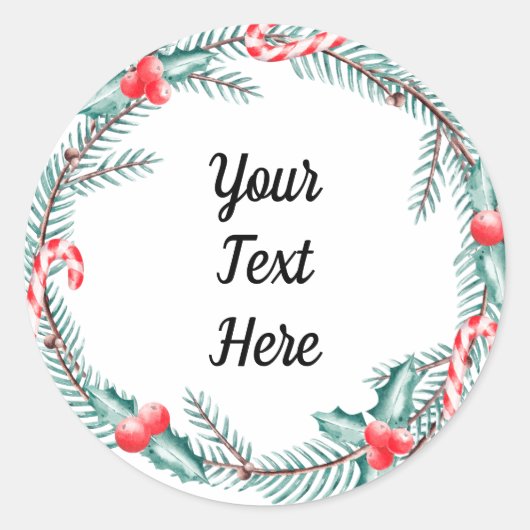 Aangepaste aandenken Kerstmis Ronde Sticker (Voorkant)