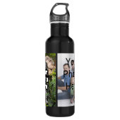 Aangepaste Aangepast 2 foto en tekst Waterfles (Voorkant)