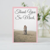 Aangepaste Aangepaste Aangepaste foto wazig roze d Bedankkaart (Staand voorkant)