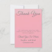 Aangepaste Aangepaste Aangepaste foto wazig roze d Bedankkaart (Achterkant)