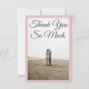 Aangepaste Aangepaste Aangepaste foto wazig roze d Bedankkaart